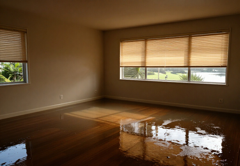 Water-damaged kitchen in North Balgowlah before restoration