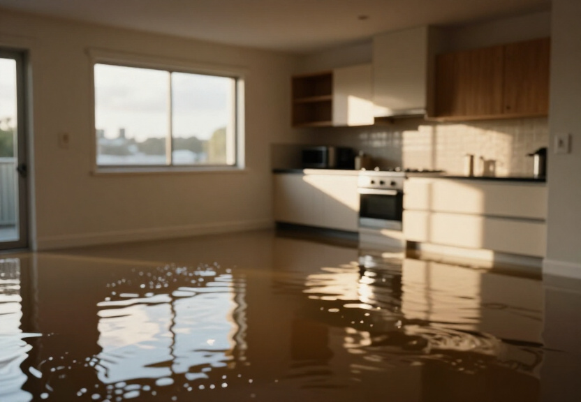 Flooded basement in North Balgowlah before restoration